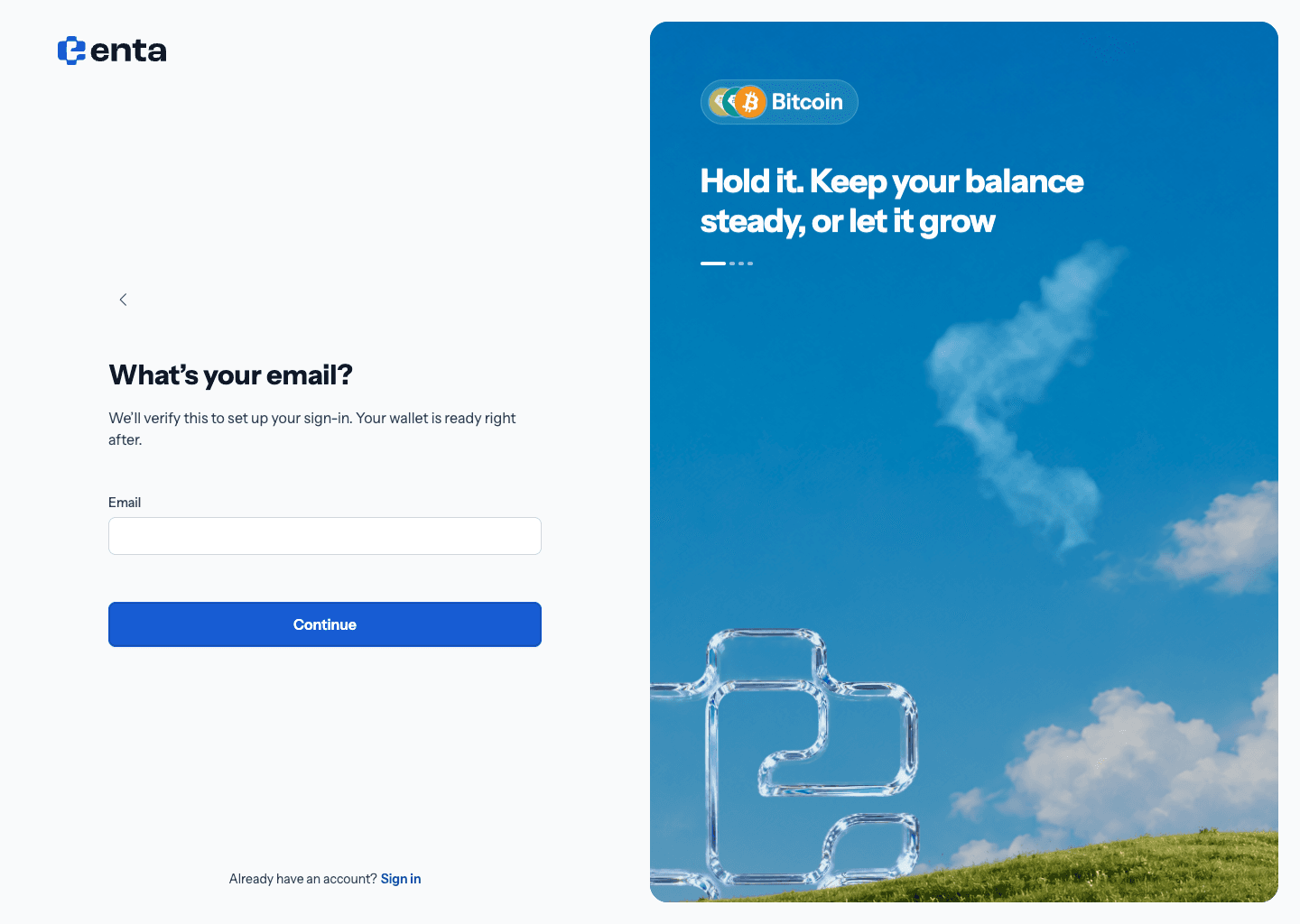 Individual sign-up email entry
